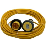 110V Extension Lead 14m 1.5mm Cable IP67 16amp Plug and Coupler - (10850)