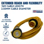 110V Extension Lead 14m 2.5mm Cable 16amp - (10851)