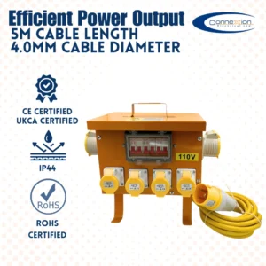 6 Way Splitter Box 110V 2x32amp Outlets 32amp Plug – (10885)