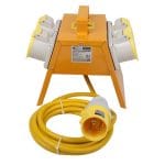 110V Splitter Box 4.00mm with 32A Plug and 4x32A Outlets