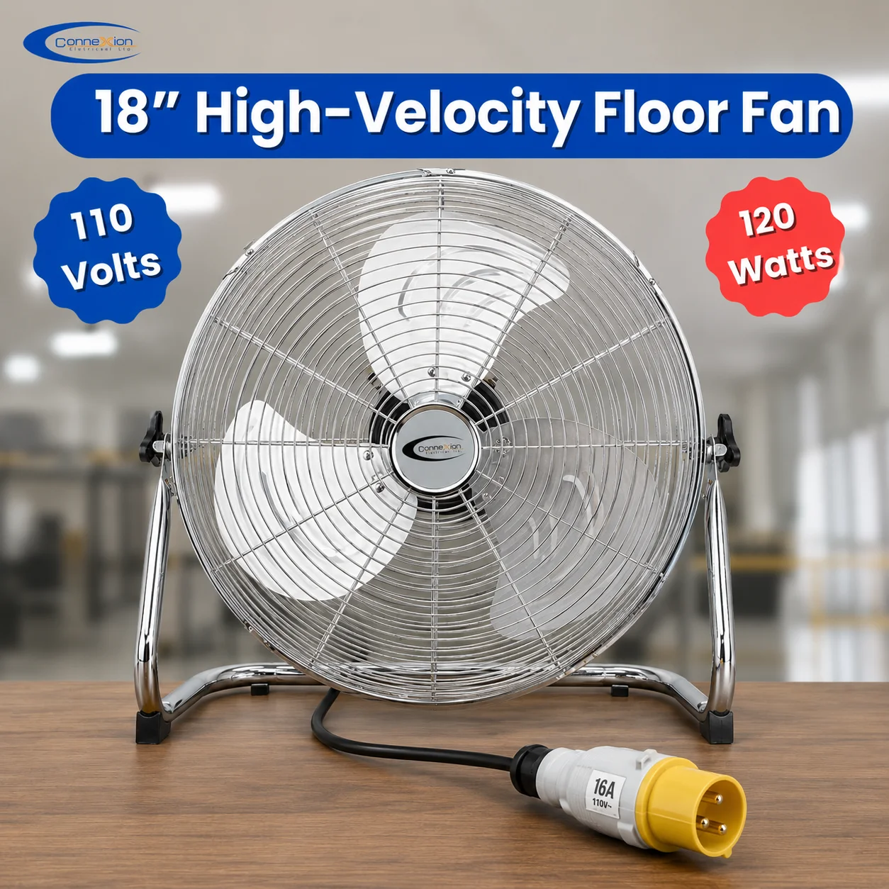 110v Industrial Floor Fan 18inch 2 110v Industrial Floor Fan 18inch - (10947) - Image 1