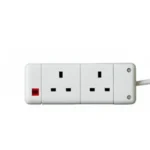 2 Gang 3m Extension Cable 1.25mm 13amp Plug and Sockets - (10751)