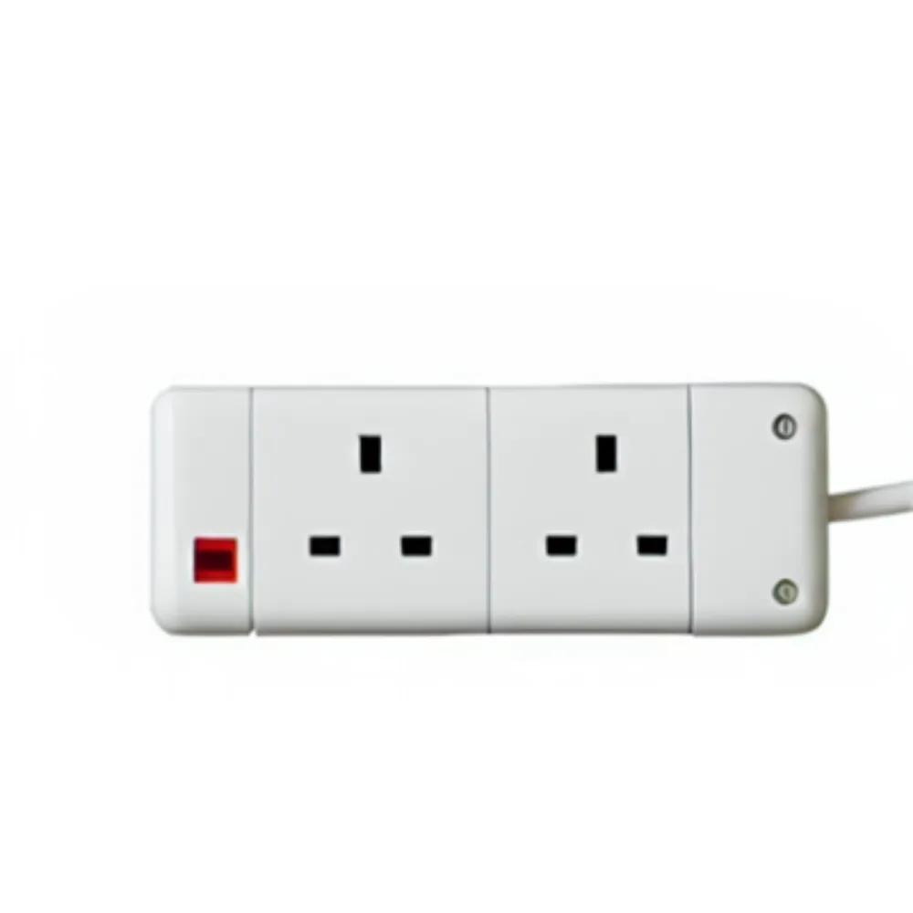 2 Gang 3m Extension Cable 1.25mm 13amp Plug and Sockets - (10751)