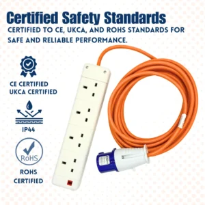 4-Way Caravan Hookup Extension 7m 16A Plug – (30503)