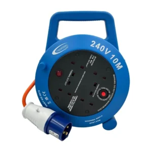 4 Way 10m Extension Lead Reel 4x13amp Sockets – (5075)