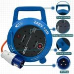 4 Way Caravan Extension Lead Reel 10m