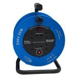 240V Cable Reel 25m 1.25mm 4x13amp Sockets and Plug - (4420)