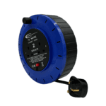 2-way 10-metre cable cassette extension reel with 13A sockets.