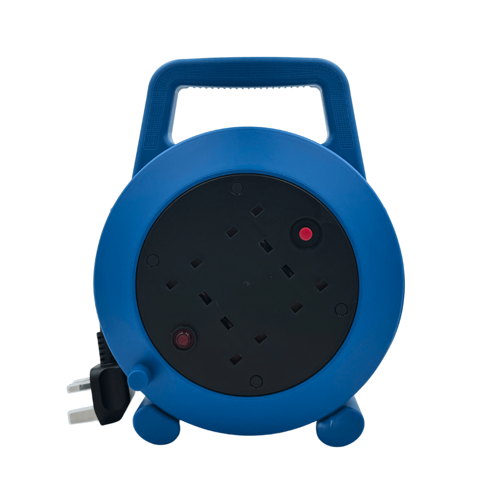 4 Way 10m Extension Lead Reel 4x13amp Sockets and Plug - (5074) 4 Way 10m Extension Lead Reel 4x13amp Sockets and Plug - (5074)