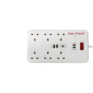 6 Gang 2m Extension Lead 13A Plug and Sockets – (AS602)
