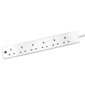6 Gang 3m Extension Cable 13A Plug & Socket – (36502)