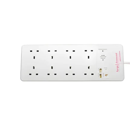 8 Gang 2m Extension Lead 1.25mm 13amp Plug and Sockets - (AS802)