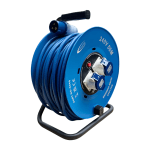 240V Cable Reel 50m 2.5mm 2x16amp Sockets and Plug