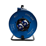 240V Cable Reel 50m 2.5mm 2x16amp Sockets and Plug