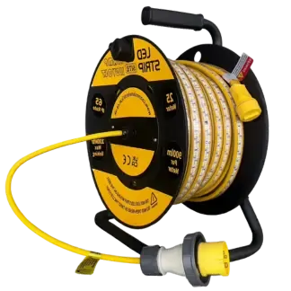25m LED Strip Reel Site Lighting 110V IP65 16amp plug