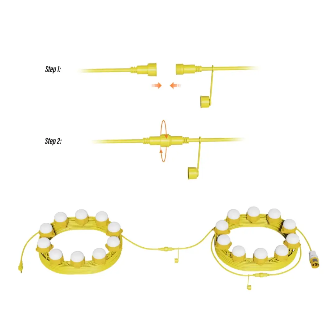 110V LED Festoon Hanging Lights Kit for Home & Events