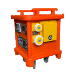 Portable power bank on wheels for mobile charging and easy transport