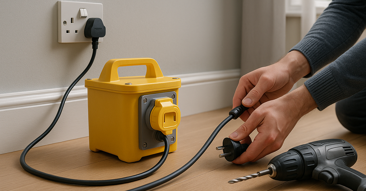 110V step-down transformer indoor use guide image