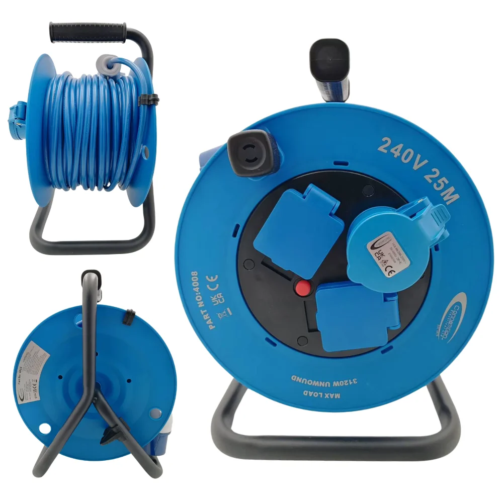 1(1) 240V Cable Reel Plug 25m 1.5mm 16A/13A – (4008) - Image 1