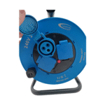 240V 16A blue cable reel extension drum for industrial use