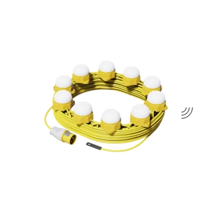 110V 10 Head LED Festoon Kit 22m 16A Motion Sensor